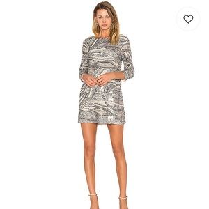 Perfect NYE Revolve SILVER SEQUIN dress by NBD